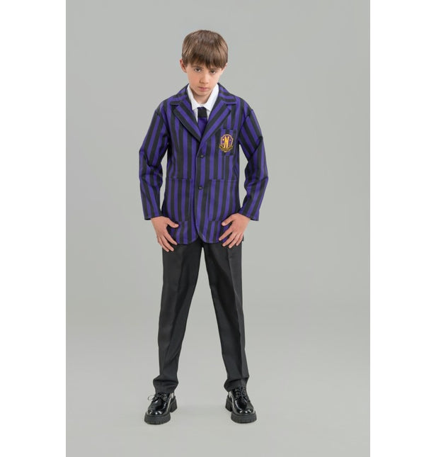 Costume Mercoledì Uniforme scolastica Nero/Viola Ragazzo