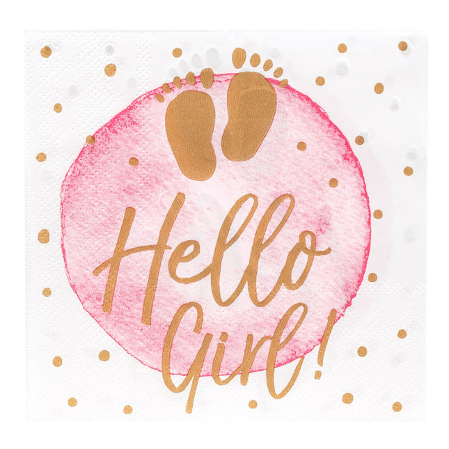 Tovaglioli Hello Girl di carta 33 cm