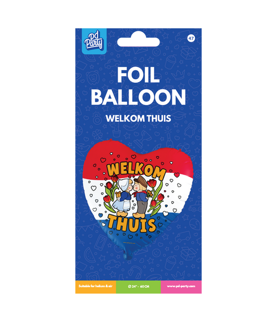 Palloncino ad elio Welcome Home 60cm vuoto