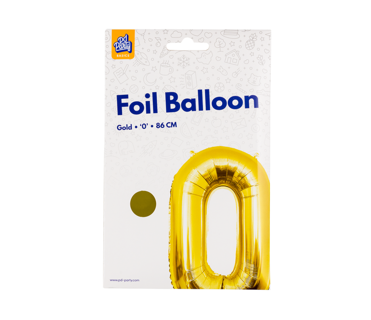 Palloncino in foil 86 cm No.0 Oro