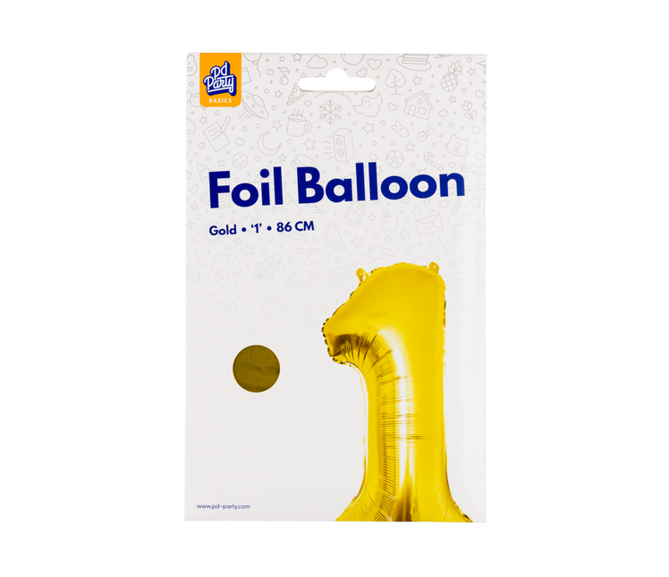 Palloncino in foil 86 cm No.1 Oro