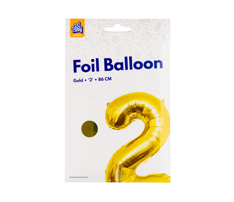 Palloncino in foil 86 cm No.2 Oro