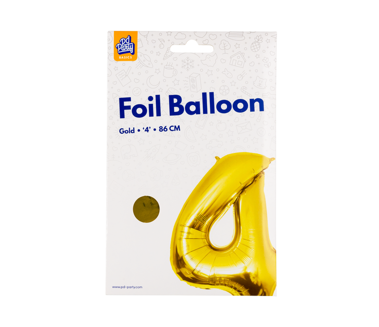 Palloncino in foil 86 cm No.4 Oro