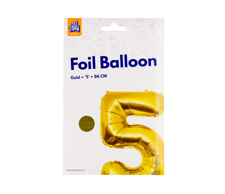 Palloncino in foil 86 cm No.5 Oro