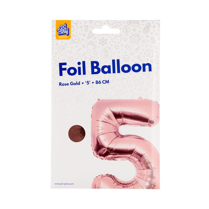 Palloncino in foil 86 cm No.5 Oro rosa