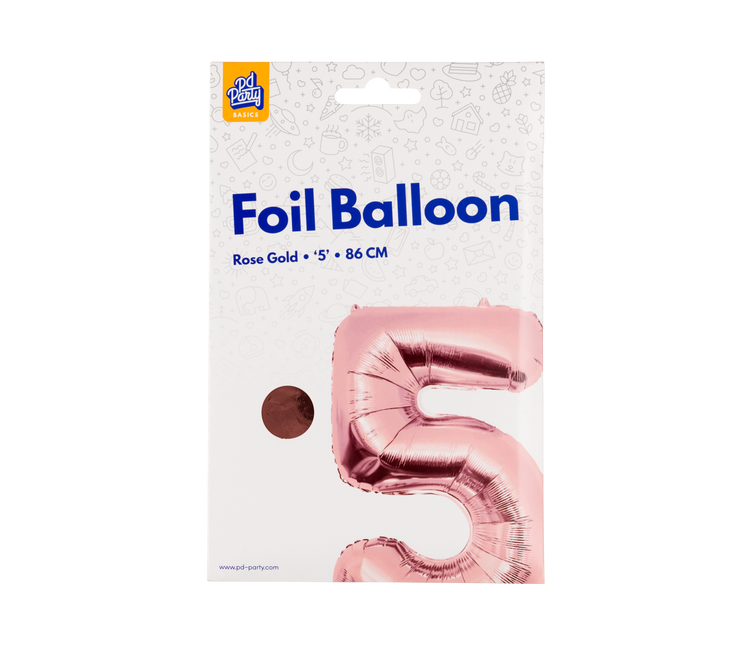 Palloncino in foil 86 cm No.5 Oro rosa