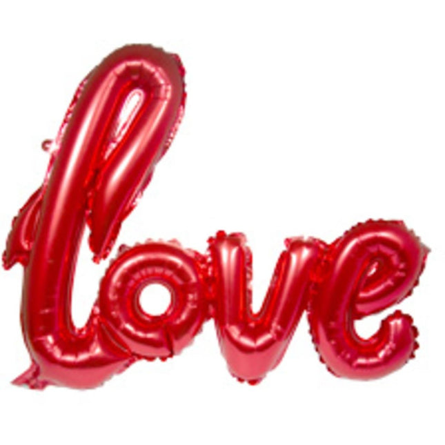 Folieballon 'Love' Rood - 70 x 60 cm - Partywinkel - 8714572292955