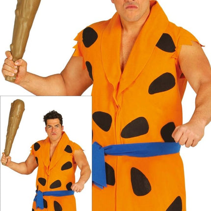 Fred Flintstone Kostuum Zwart Oranje Heren - Partywinkel - 8434077809860