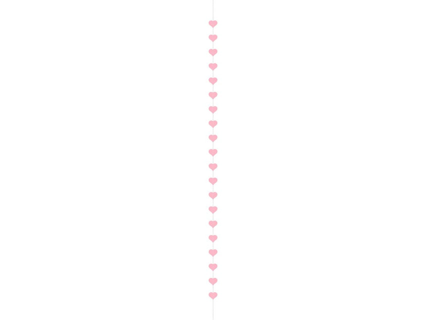 Garland Hearts, pink, 3,5 m - Partywinkel - 5904555012134