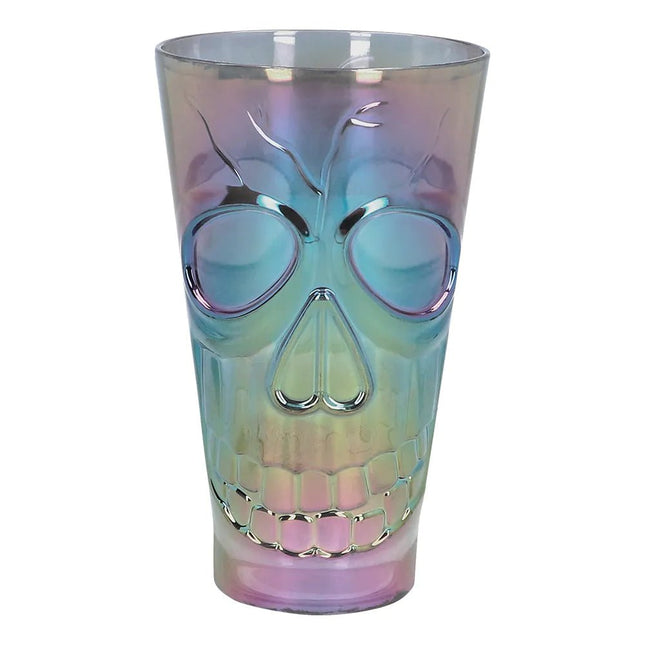 Halloween Beker Gekleurd Schedel 650ml - Partywinkel - 8712026722898