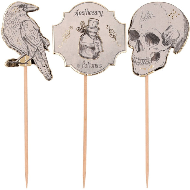 Halloween Cocktailprikkers 12cm 6st - Partywinkel - 8714572238939