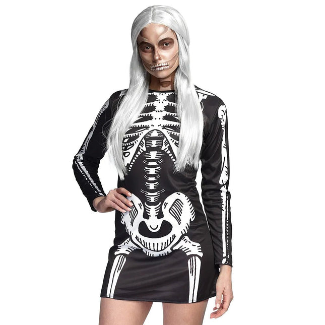 Halloween Jurk Dames Skelet - Partywinkel - 8712026792174