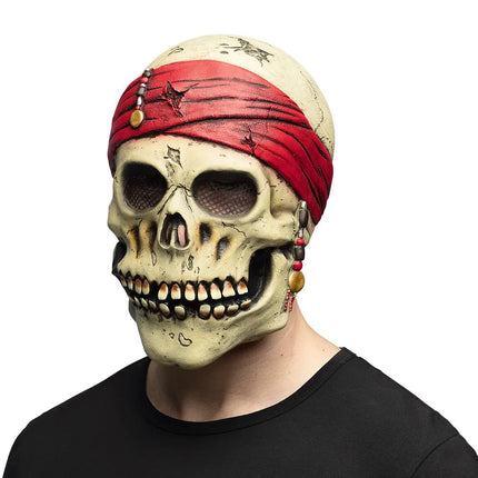 Halloween Masker Schedel Piraat - Partywinkel - 8712026976109