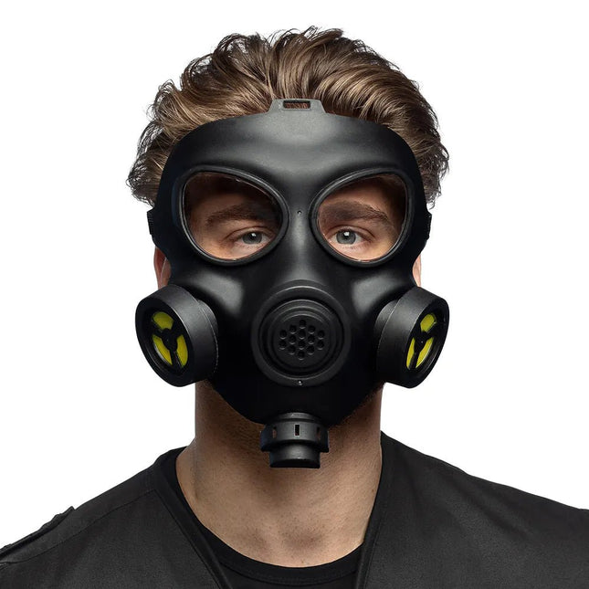 Halloween Masker Zwart Gas Killer - Partywinkel - 8712026722812