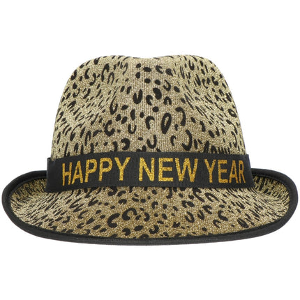 Happy New Year Hoed Goud Panter - Partywinkel - 8714572044530