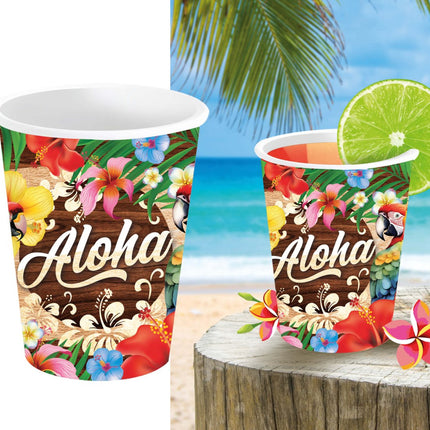 Hawaii Bekers Aloha 240ml 6st - Partywinkel - 8434077311783