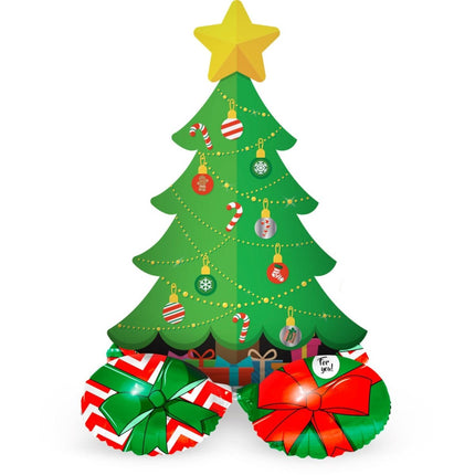 Kerst Helium Ballon Kerstboom Met Standaard Leeg 81cm - Partywinkel - 8714572658638