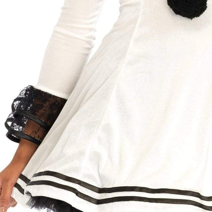 Clown Dress White Black Ladies Leg Avenue