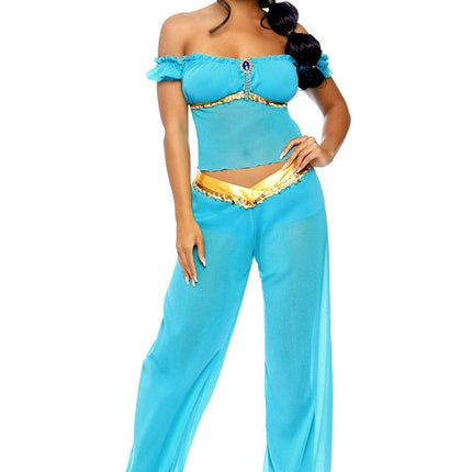 Costume da principessa Jasmine Blu Donna Leg Avenue