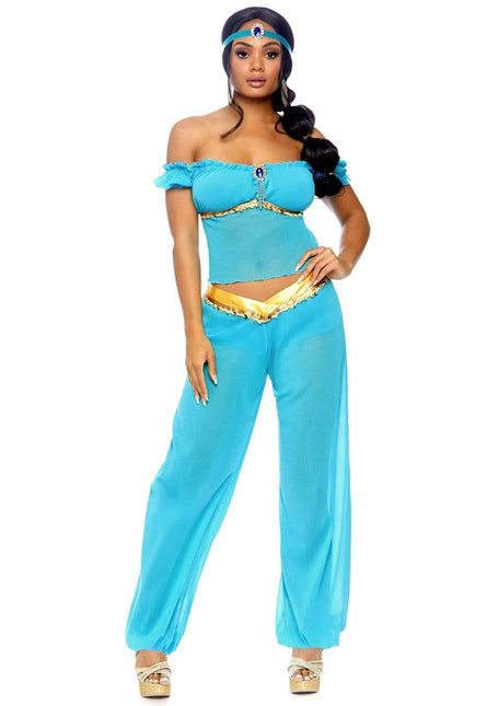 Costume da principessa Jasmine Blu Donna Leg Avenue