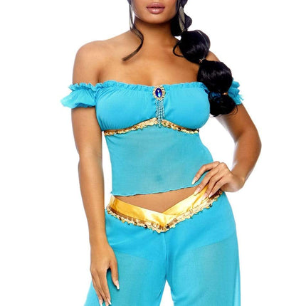 Costume da principessa Jasmine Blu Donna Leg Avenue