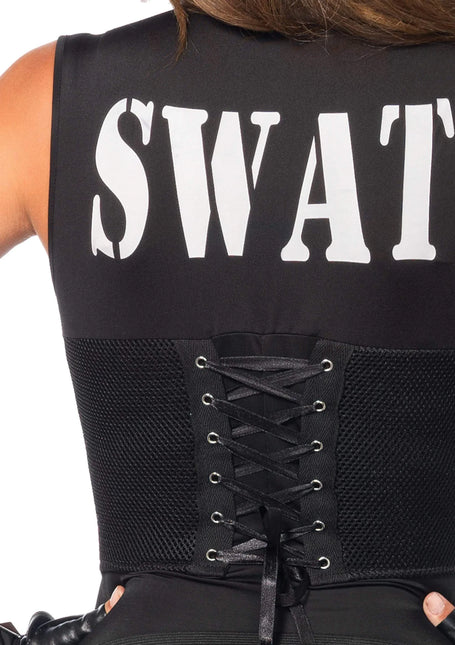 Swat Catsuit Nero Donna Leg Avenue