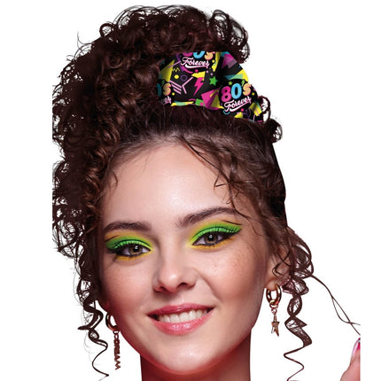 Neon 80S Scrunchie - Partywinkel - 8434077134450