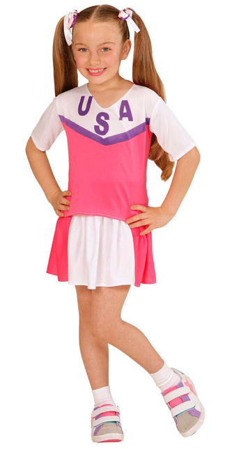 Costume da Cheerleader Rosa Bambino