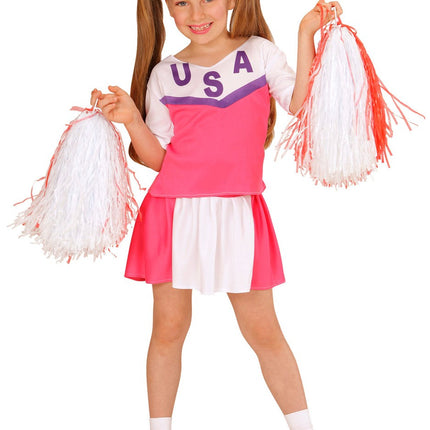 Costume da Cheerleader Rosa Bambino