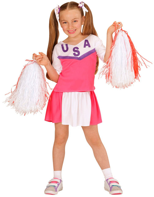 Costume da Cheerleader Rosa Bambino