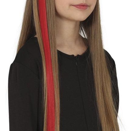 Rode Hair Extension 50cm 3st - Partywinkel - 8434077481370