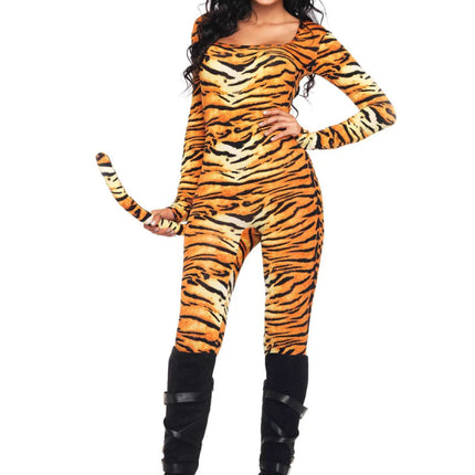 Tijger Catsuit Dames Leg Avenue - Partywinkel - 714718463346