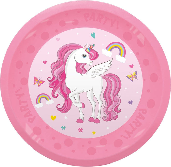 Unicorn Borden Herbruikbaar 21cm 4st - Partywinkel - 5201184967485