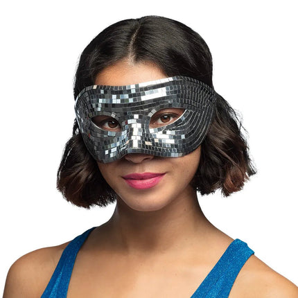 Zilveren Oogmasker Disco - Partywinkel - 8712026001986