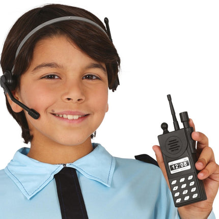 Zwarte Nep Walkie Talkie - Partywinkel - 8434077162972